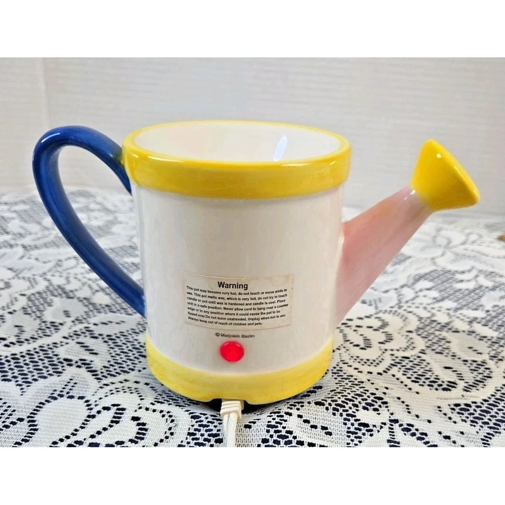 Electric Wax Warmer Gardening Theme Watering Can Daffodils Butterflies Pastels